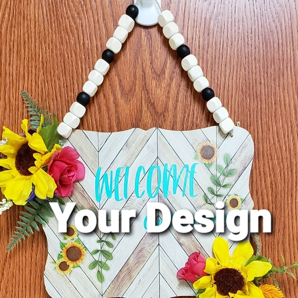 Custom Made to Order Birth Announcement Door Hanger - Picture 2 of 3